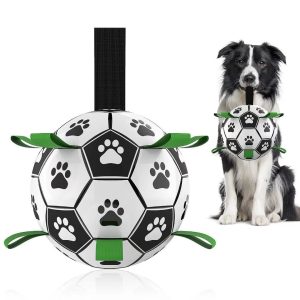 Interactive Dog Football Toy Soccer Ball Inflated Training Toy for Dogs