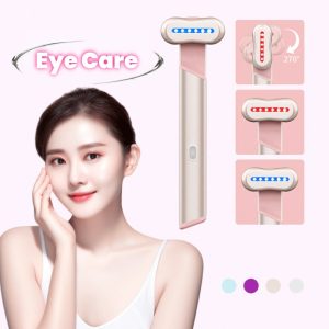4 Colors Electric Eye Massager- Red Blue Light Massage Eye Beautification Instrument Therapeutic Warmth Face Massage